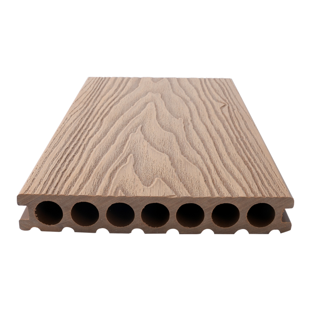 Syv hullers WPC 3D præget terrassebord（dragemønster）